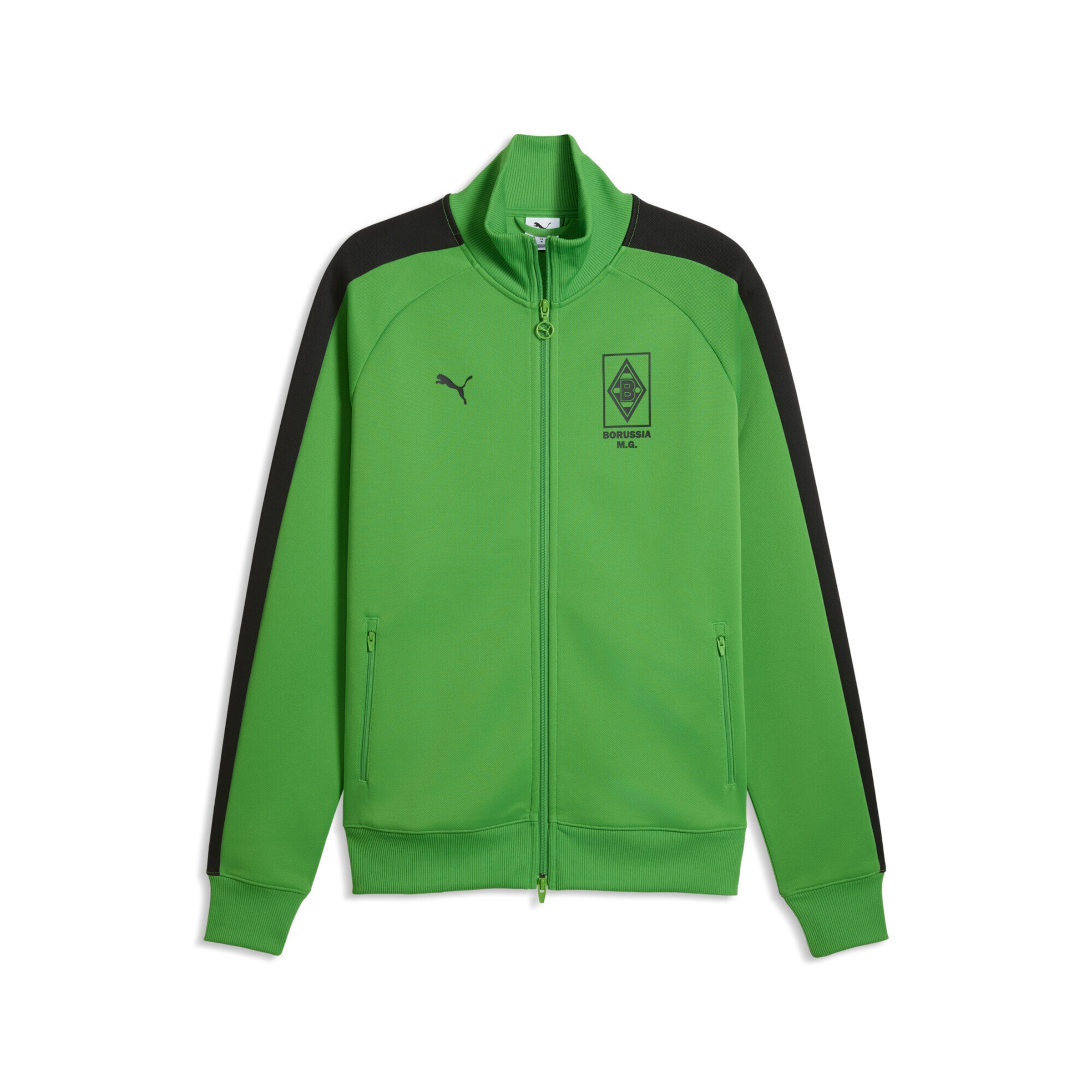PUMA Veste de sport 'Borussia Mönchengladbach T7' en vert gazon / noir, Vue avec produit