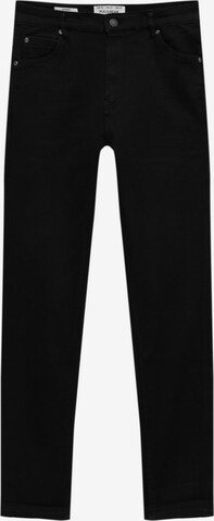 Pull&Bear Regular Jeans in Black: front