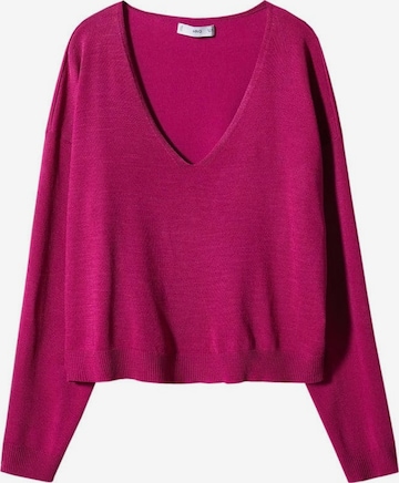 MANGO Trui 'Crayon' in Roze: voorkant