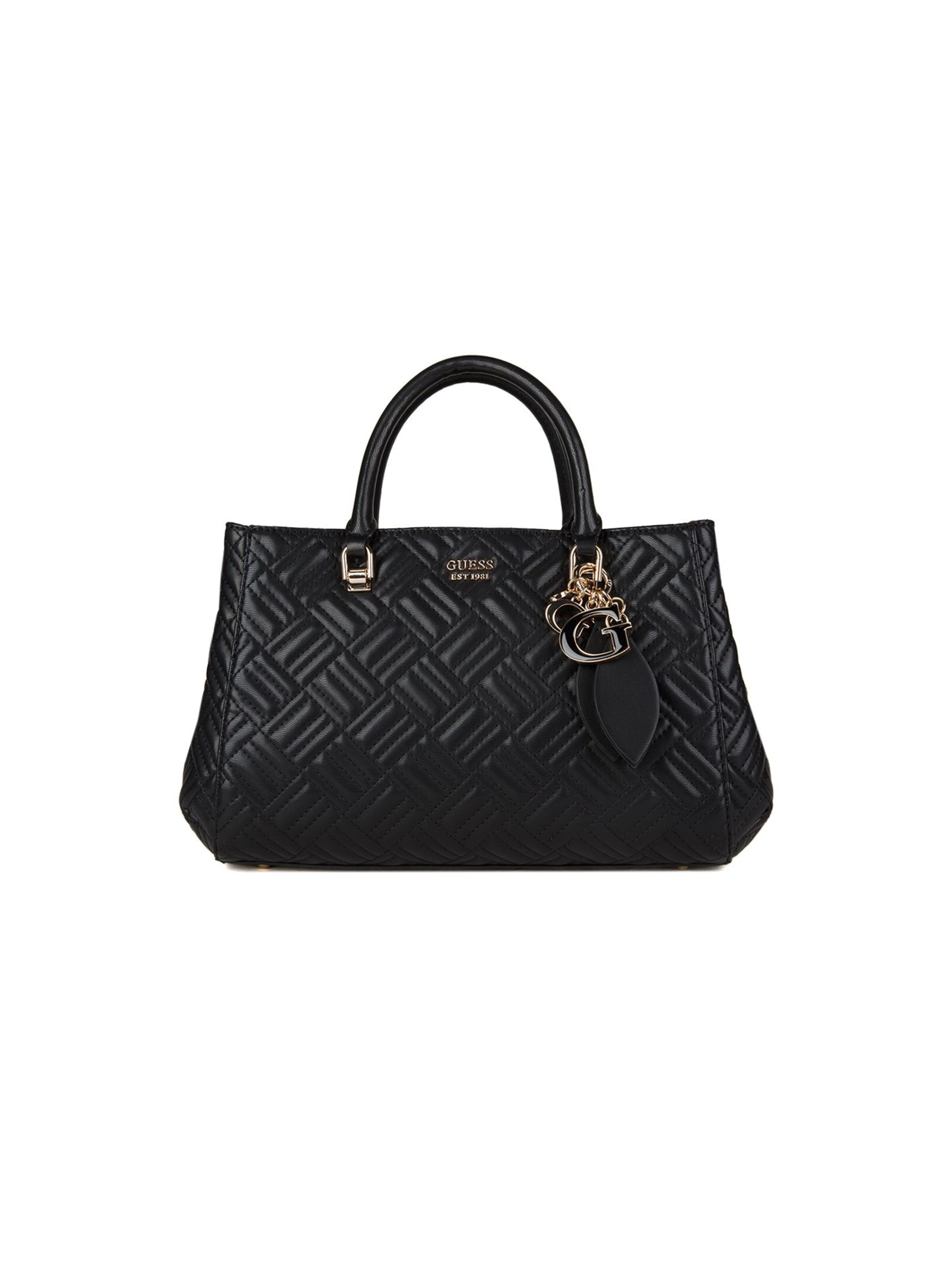 GUESS - Bolso de mano 'Sally Triple Comp Satchel' en negro: frente