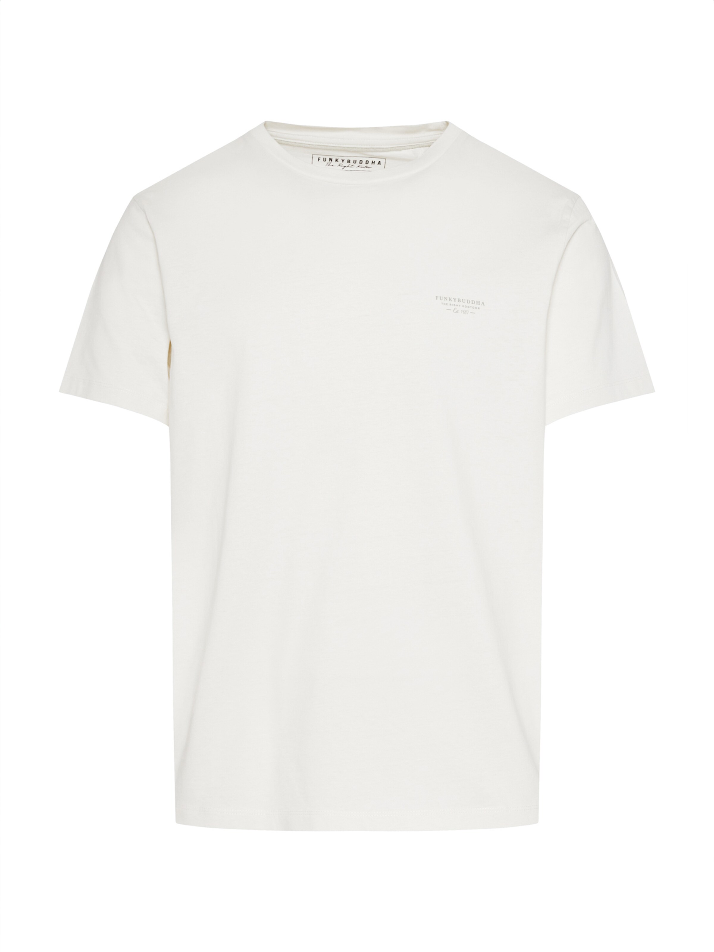 T-Shirt Funky Buddha en blanc : devant