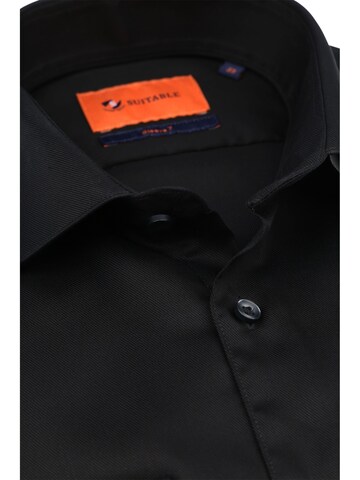 Suitable Slim fit Overhemd in Zwart
