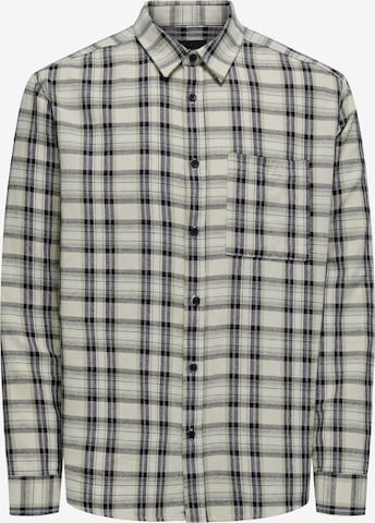 Regular fit Camicia 'LESTER' di Only & Sons in grigio: frontale