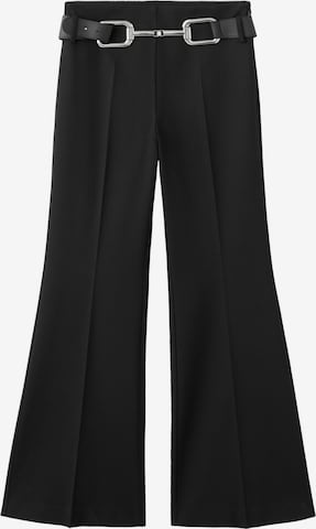 MANGOFlared/zvonoliki kroj Hlače na crtu 'Sauvi' - crna boja: prednji dio