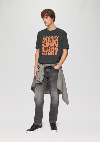 QS T-Shirt in Schwarz