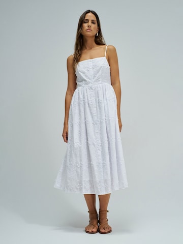 Salsa Jeans Jurk in Wit: voorkant