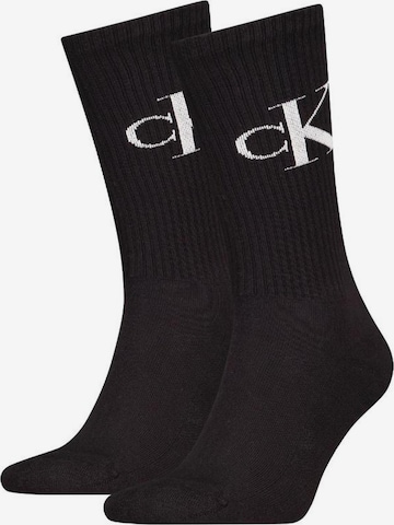 Chaussettes Calvin Klein en noir : devant