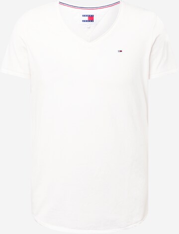 Coupe regular T-Shirt 'Jaspe' Tommy Jeans en blanc : devant