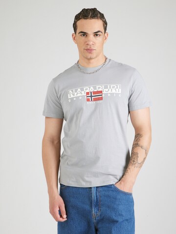 Tricou 'S-AYLMER' de la NAPAPIJRI pe albastru: față