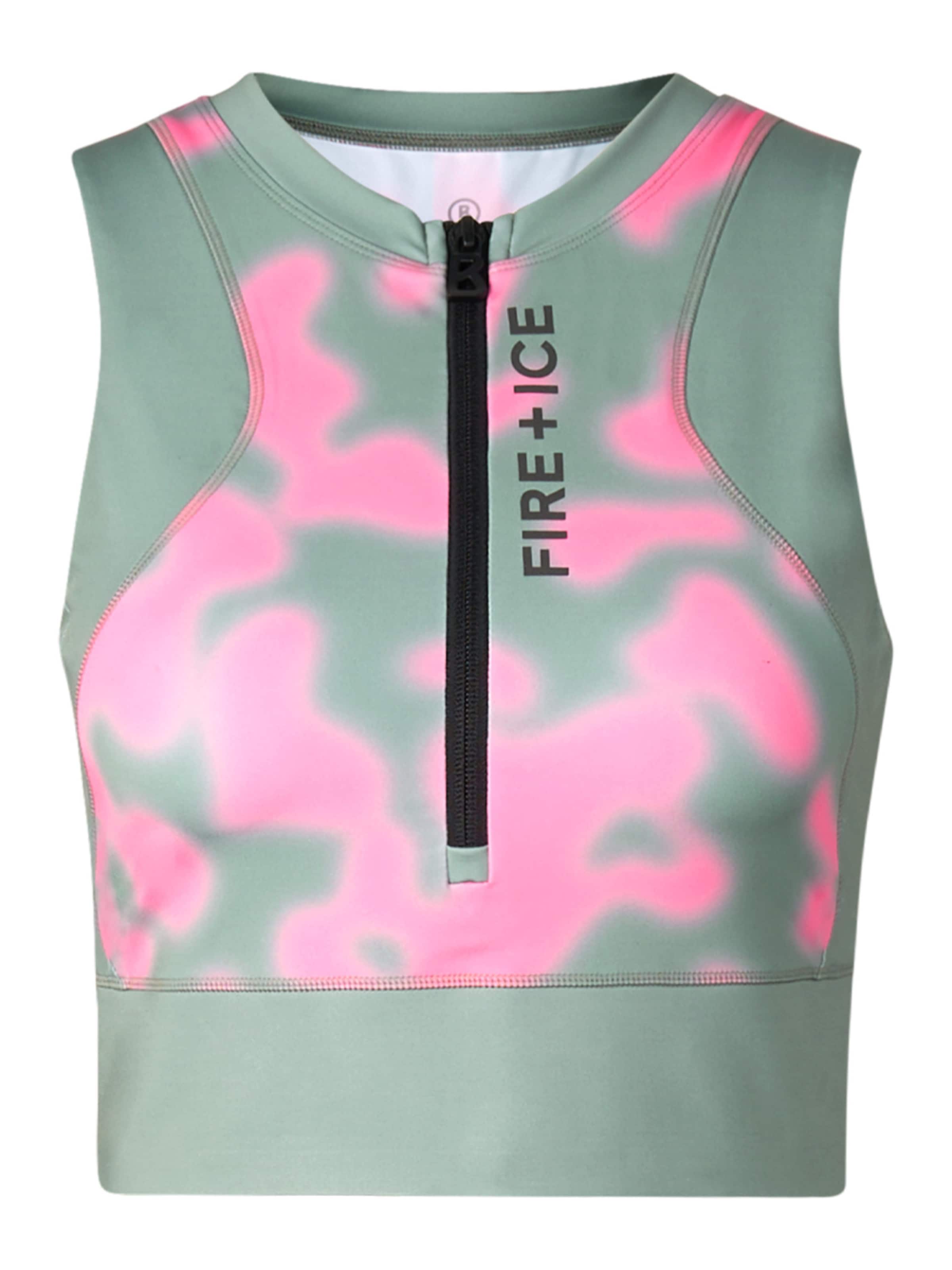 Bogner Fire + Ice Sporttop 'Celeste' in pastellgrün / hellpink / schwarz, Produktansicht