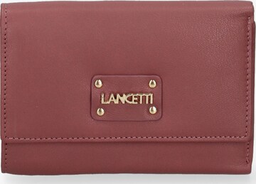 Portamonete 'Portafoglio donna Lancetti vera pelle bottone pressione' di Lancetti in rosa: frontale