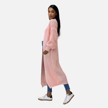 Elara Gebreide mantel in Roze