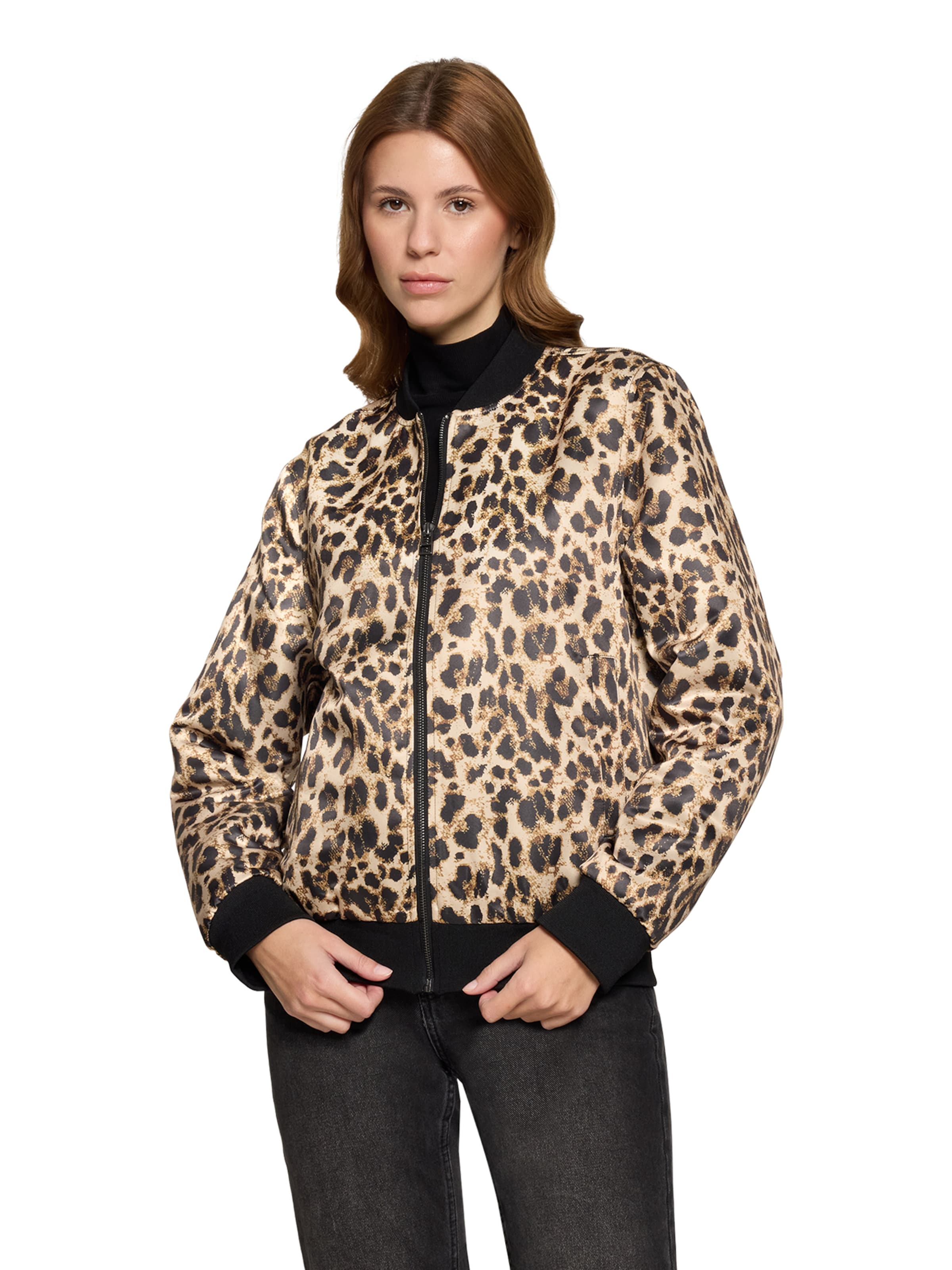 Amber & June Tussenjas in Beige: voorkant