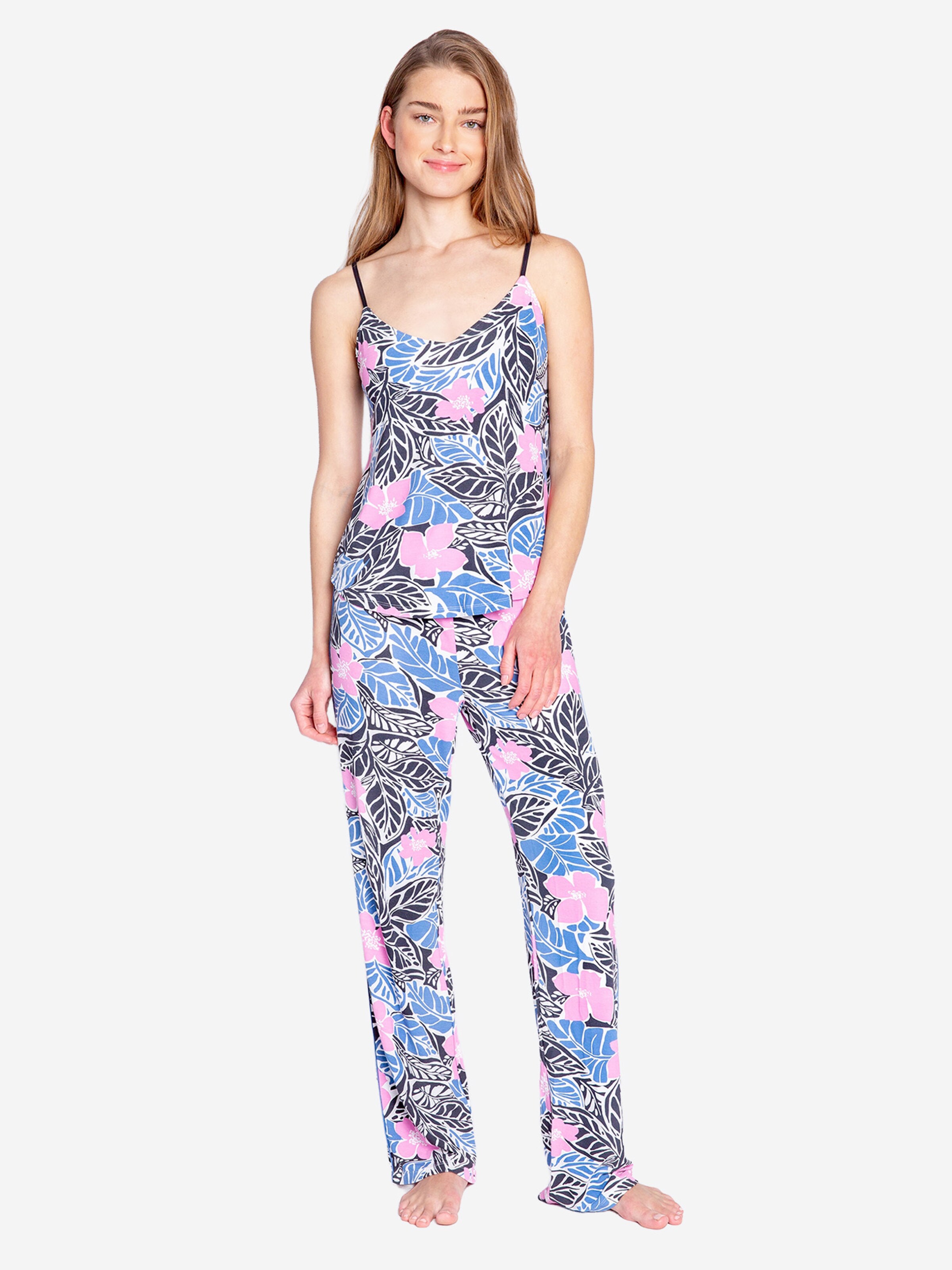 PJ Salvage Pyjamahose 'Bali Bound' in Blau