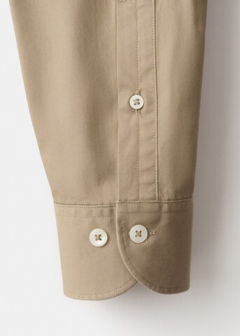 MANGO MAN Slim fit Button Up Shirt 'Bilbao1' in Brown