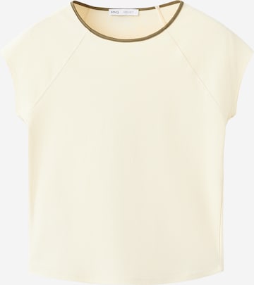 Tricou 'CONTI' de la MANGO pe bej: față