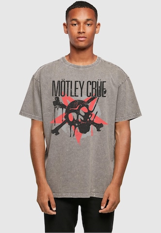 Merchcode T-Shirt 'Motley Crue - Montage Skull' in Grau: predná strana