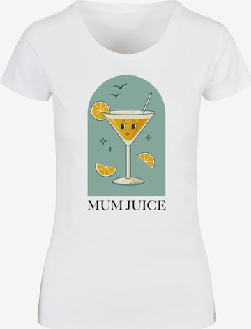 ABSOLUTE CULT Shirt 'Mother's Day - Mum Juice' in Wit: voorkant