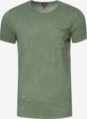 Rusty Neal Shirt in Groen: voorkant