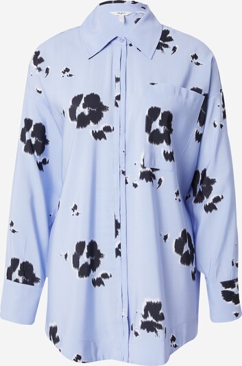 OBJECT Блуза 'JENNI' в опушено синьо / черно / бяло, Преглед на продукта