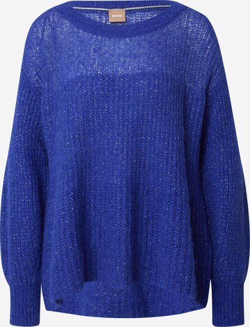 BOSS Sweater 'Fuoline' in Blue: front