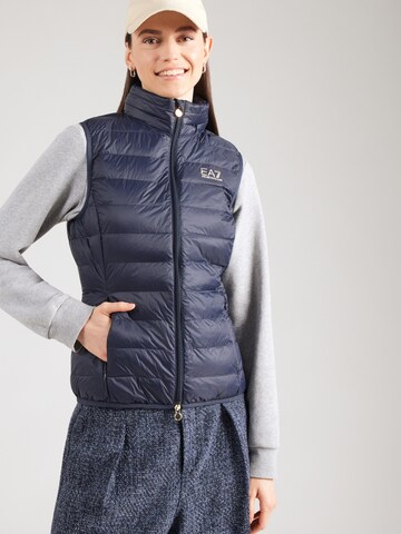 Gilet EA7 Emporio Armani en bleu : devant