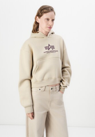 ALPHA INDUSTRIES Sweatshirt in Beige