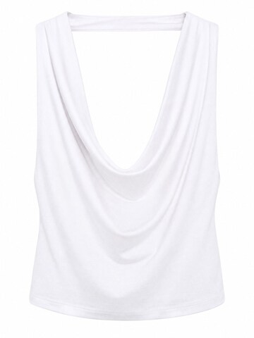 Ethiquet Top 'Crop Top' – bílá: přední strana