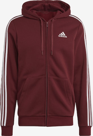 ADIDAS SPORTSWEAR Sportsweatjacke 'Essentials' in Rot: predná strana