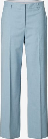 mėlyna SELECTED Standartinis Kelnės su kantu 'SLFWIDE LISA': priekis