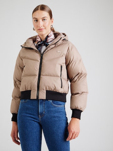 LEVI'S ® Φθινοπωρινό και ανοιξιάτικο μπουφάν 'Noe Western Crop Puffer' σε γκρι: μπροστά