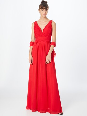 mascara Evening Dress in Red