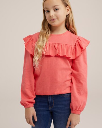 WE Fashion Shirt in Roze: voorkant