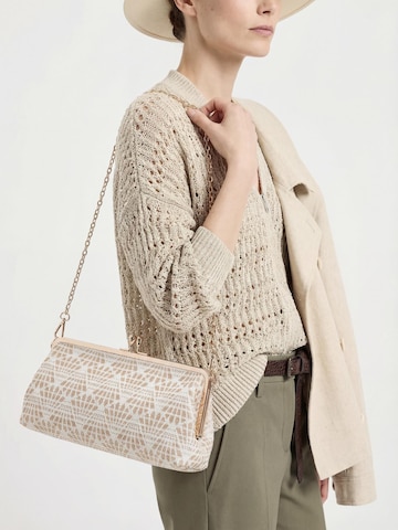 Borsa a mano 'Borsa a mano Kassandra Orlanda Plus - Chiusura fibbia, tessuto jacquard geometrico' di Kassandra in verde