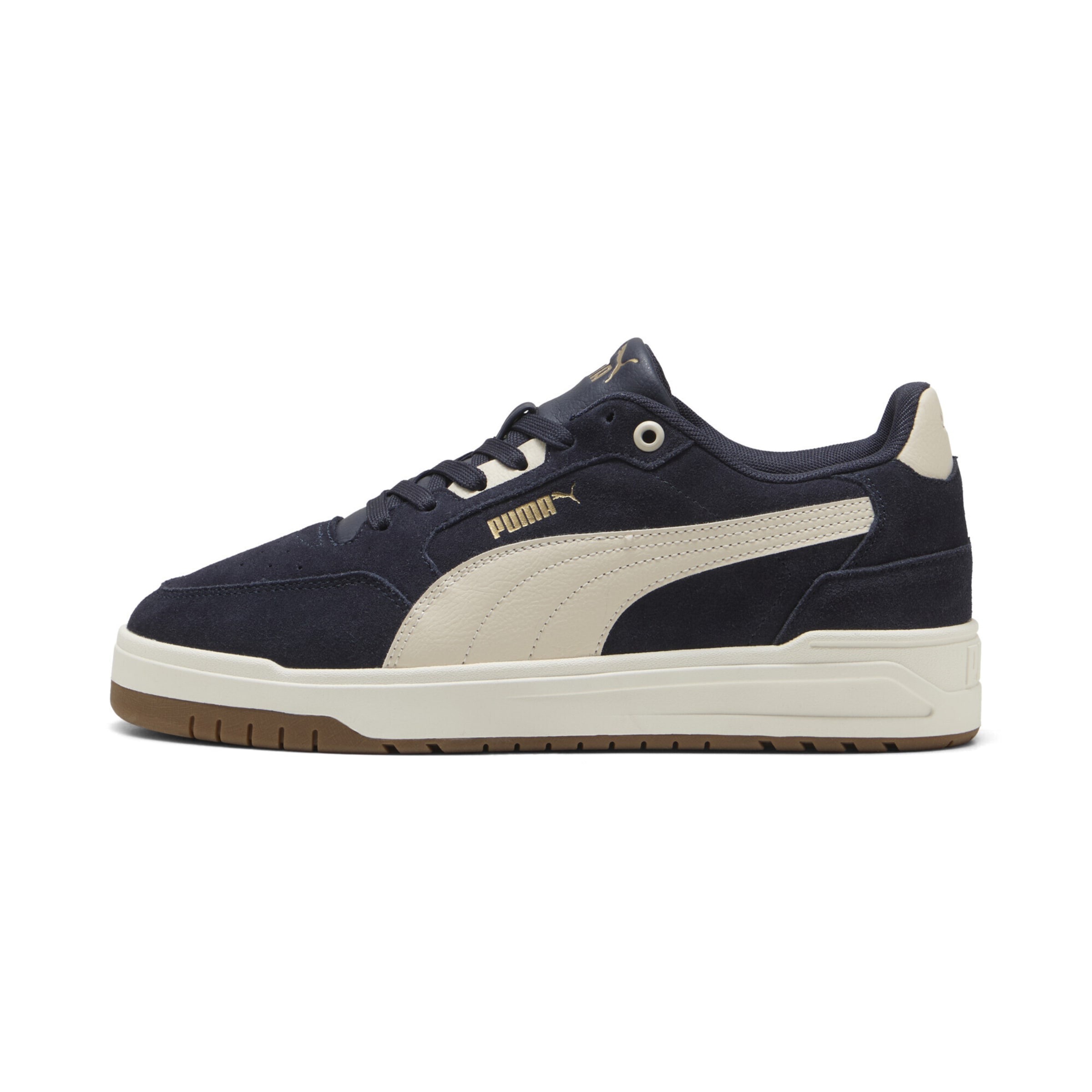 PUMA Sneaker 'Shuffle Downtown' in hellbeige / navy / gold, Produktansicht
