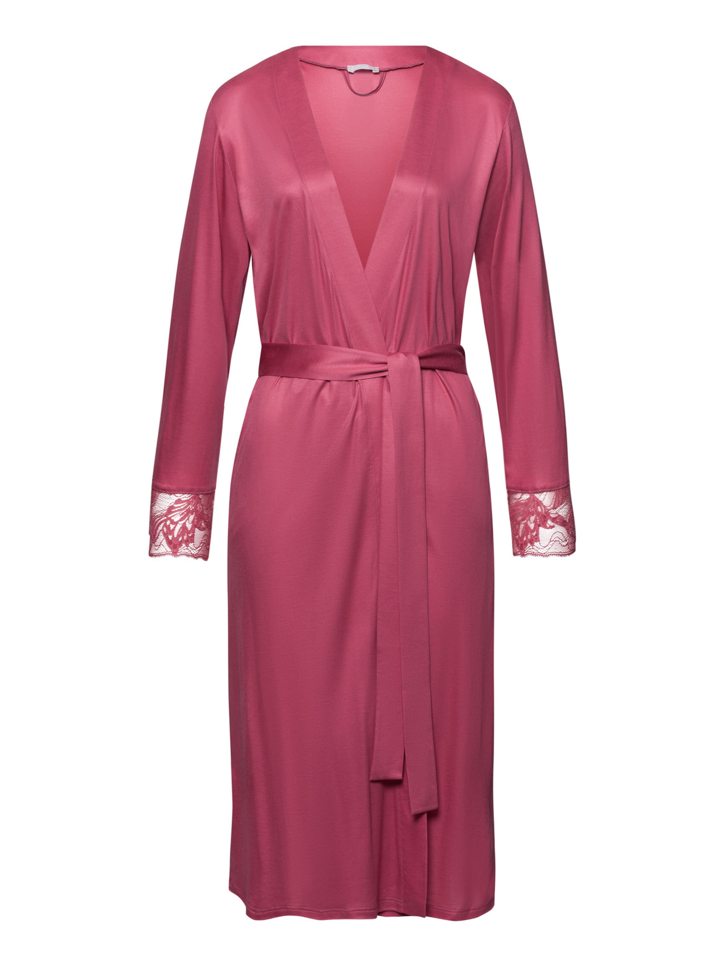 Hanro - Roupão 'Eva' em rosa: frente