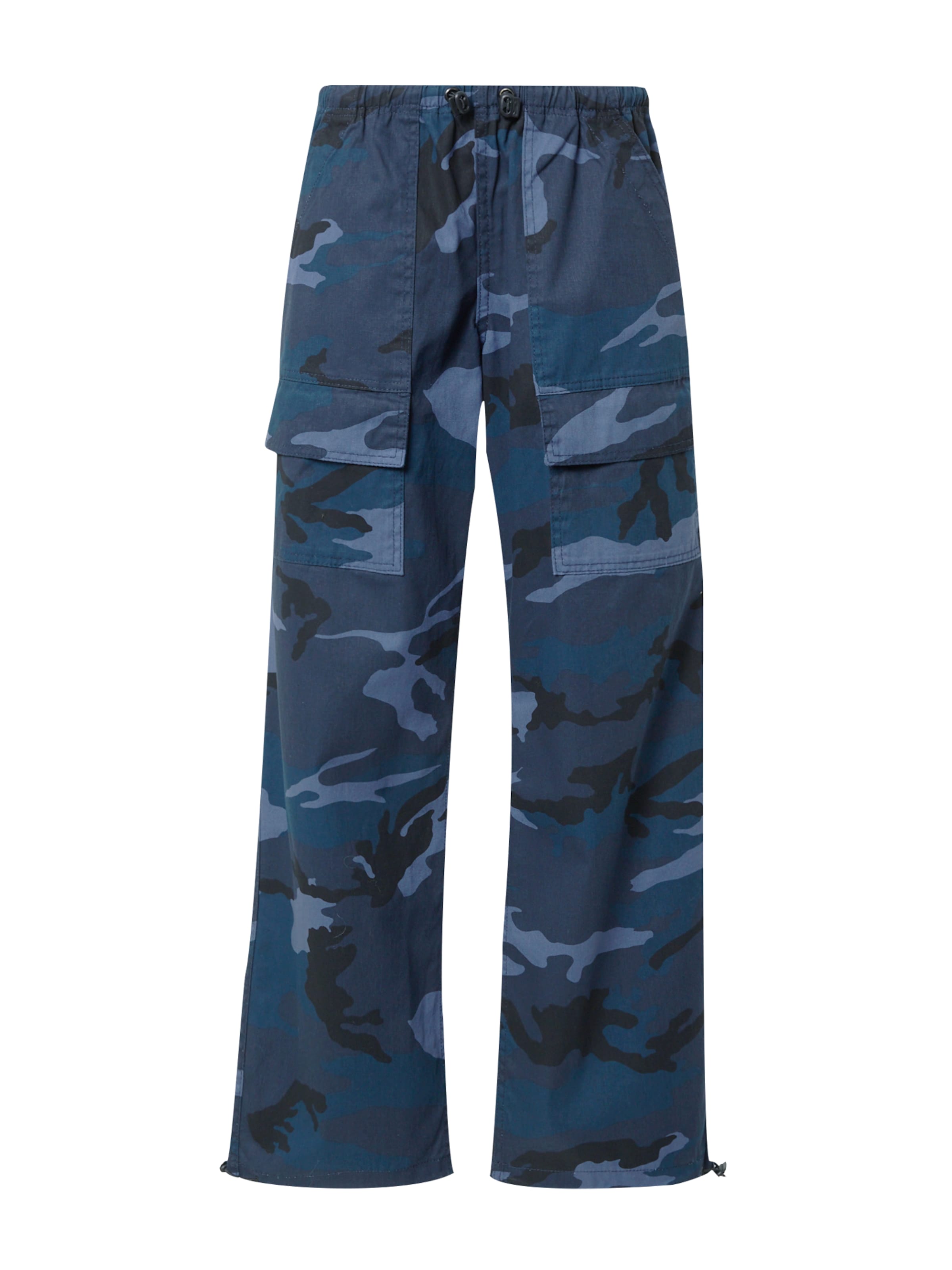 Largi Pantaloni cu buzunare de la Nasty Gal pe albastru: față