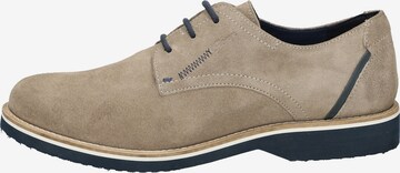 SIOUX Lace-Up Shoes ' Dilip' in Beige