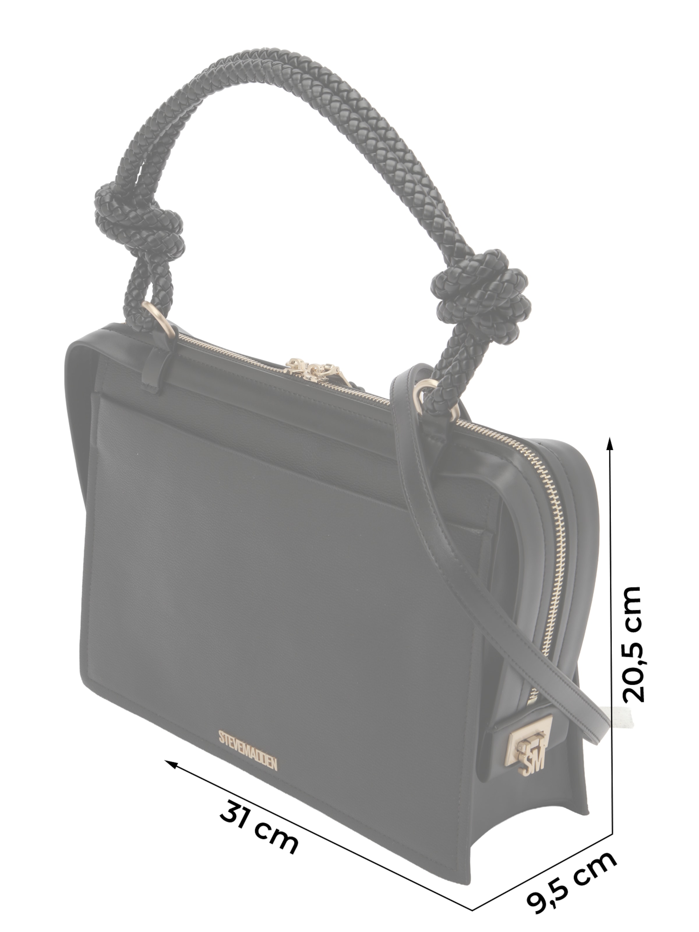 STEVE MADDEN Дамска чанта 'Bamren' в черно: отпред