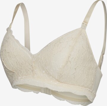 MAMALICIOUS T-shirt Nursing Bra 'Vigga' in Beige