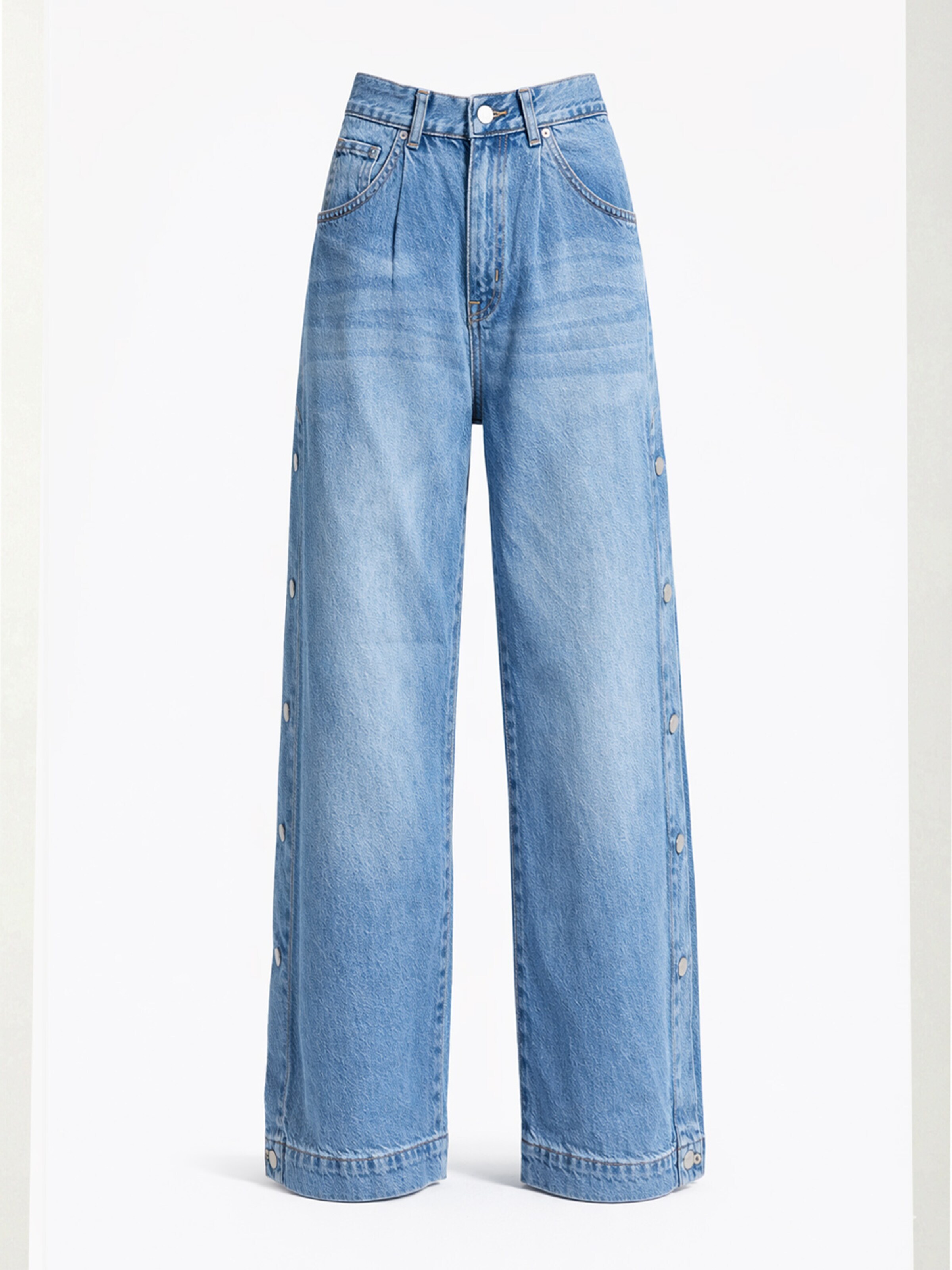 IT'S BASIC Loosefit Jeans 'Relaxed High Rise Jeans' in Blauw: voorkant