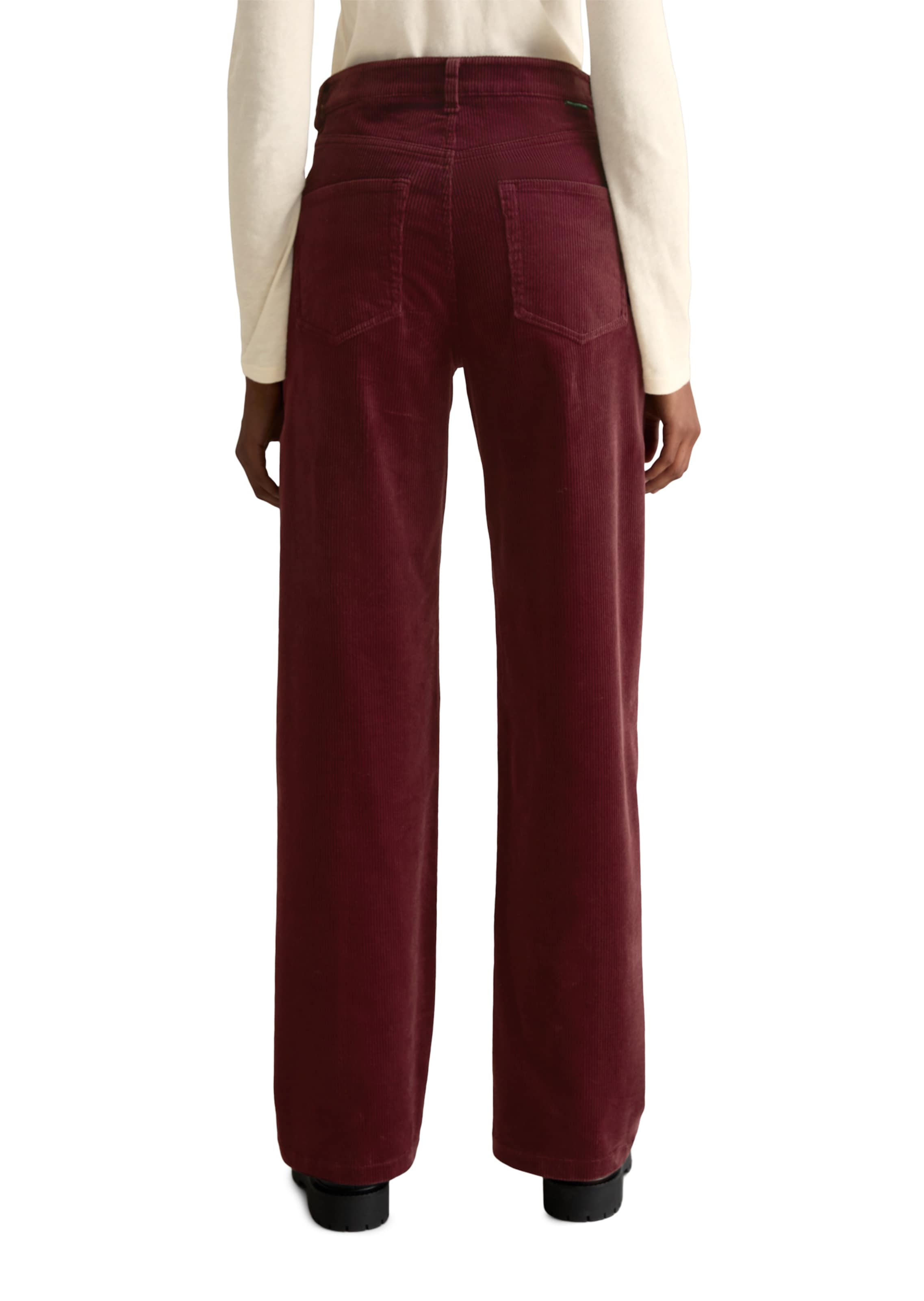 Marc O'Polo DENIM Široký strih Nohavice 'Tomma' - Červená