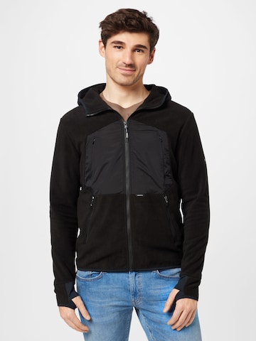 Krakatau Fleece jacket 'KUIPER' in Black: front