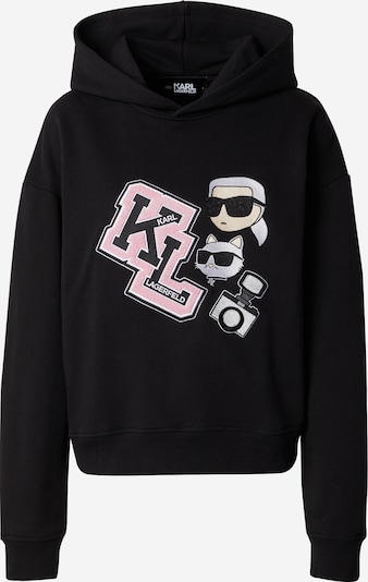 Karl Lagerfeld Sweat-shirt en beige / gris clair / rose / noir, Vue avec produit