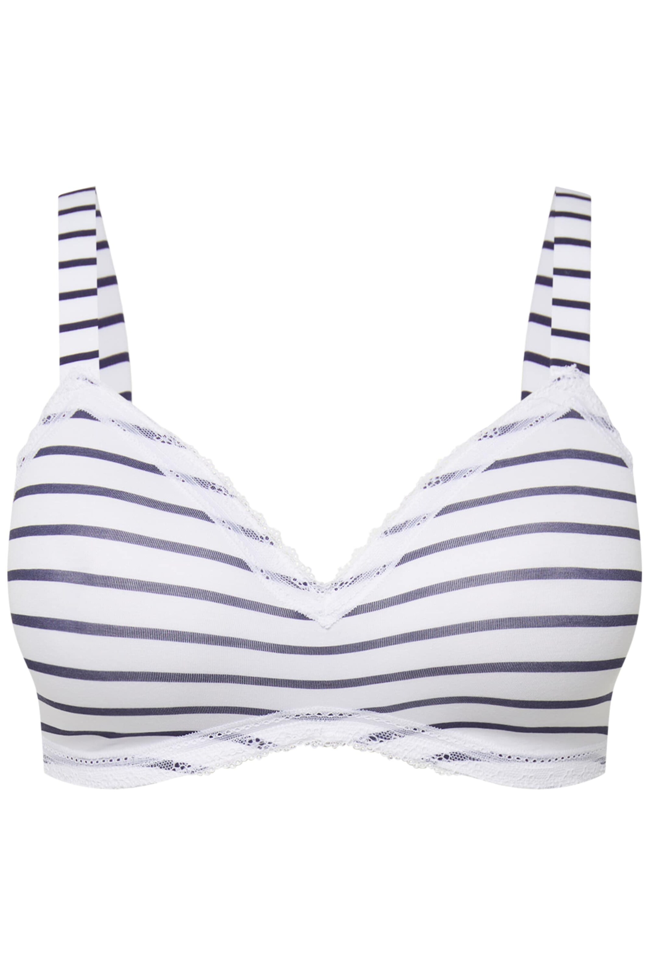 Ulla Popken T-shirt BH in Wit: voorkant