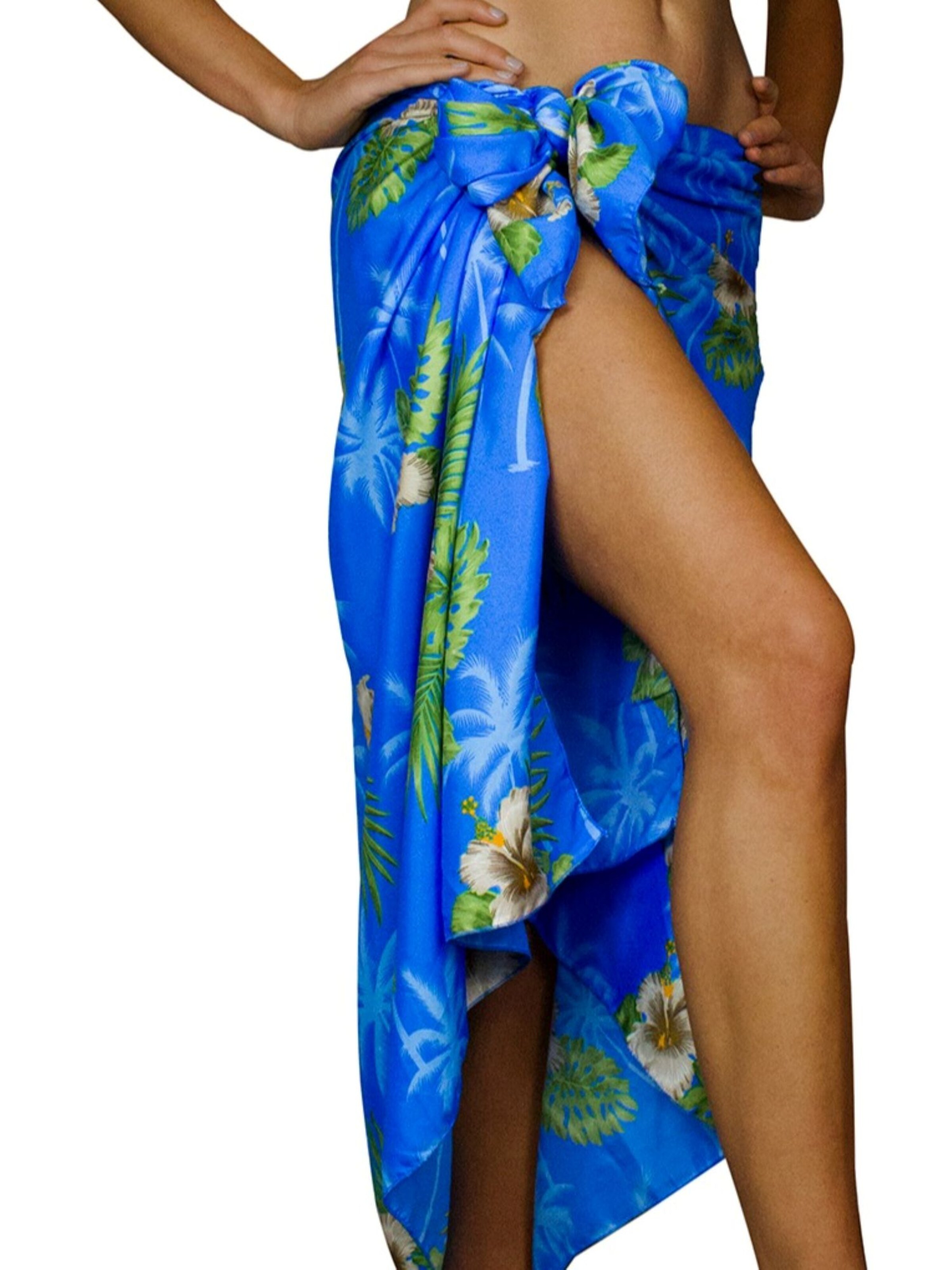 King Kameha Wrap 'Small Flower' in Blue