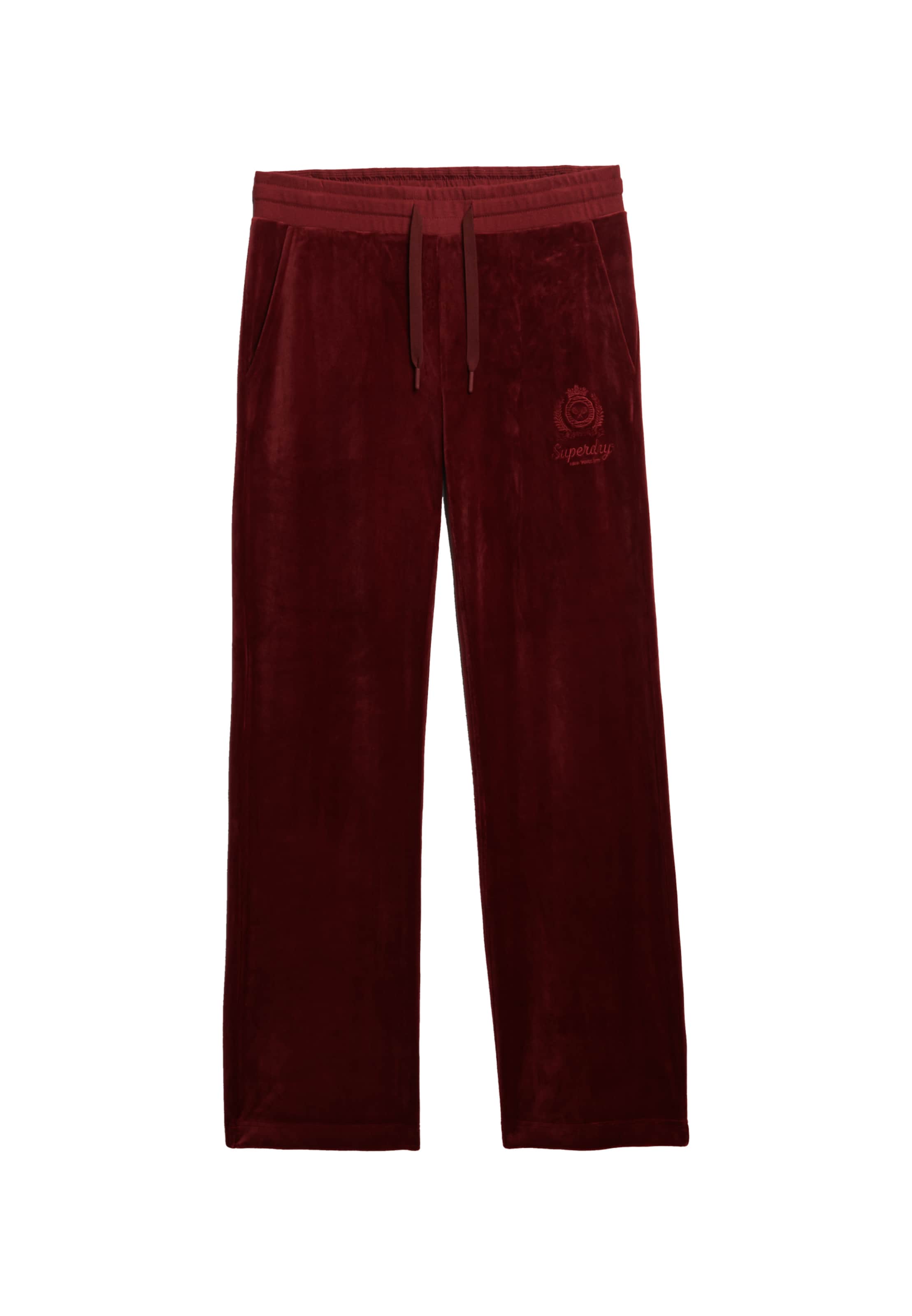 Superdry Regular Broek in Rood: voorkant