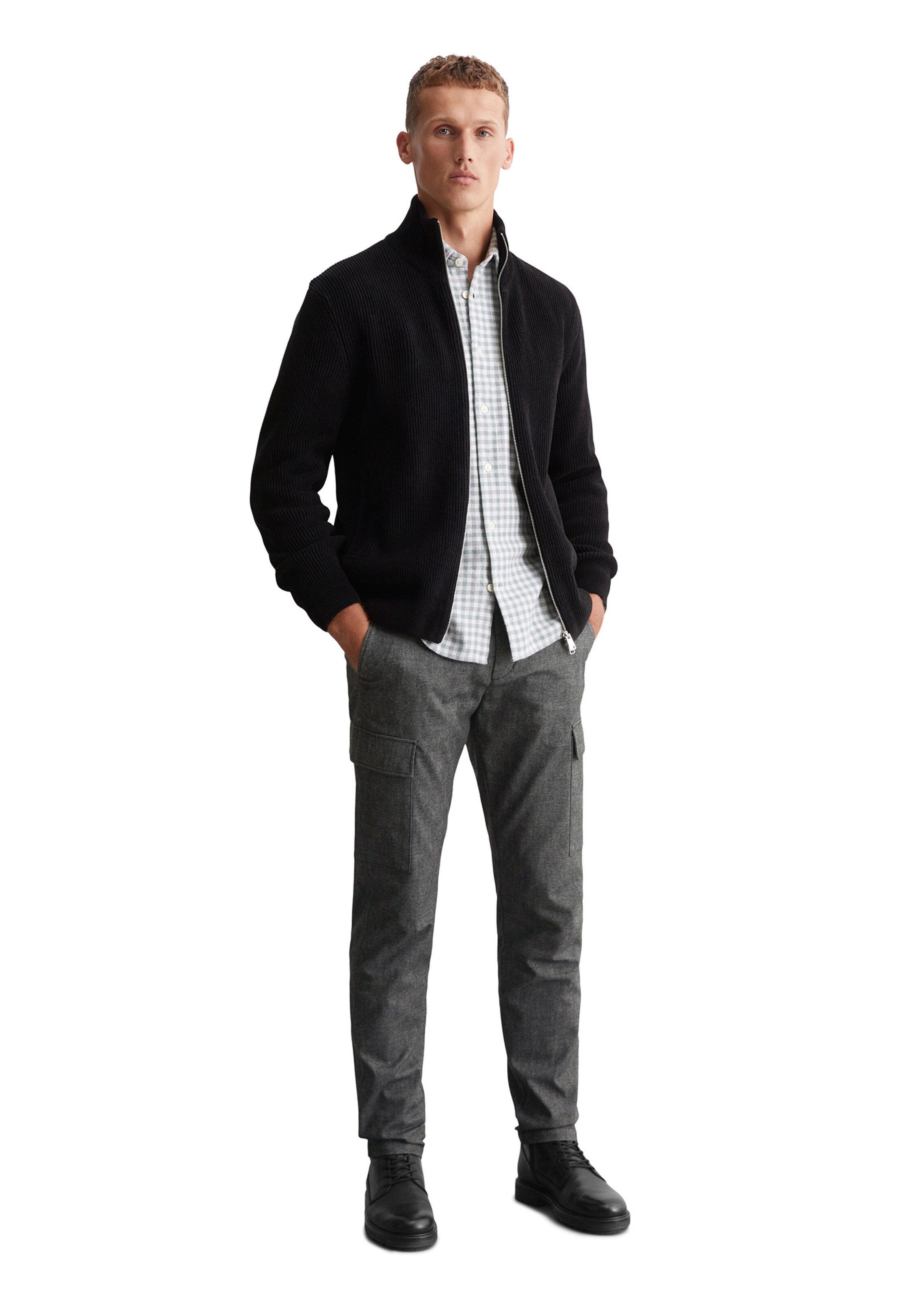 Marc O'Polo Strickjacke in Schwarz