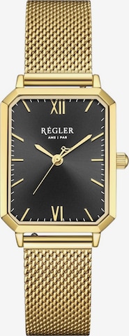 Montre à affichage analogique 'Régler Élégance Mesh Gold - Black' Régler en or : devant