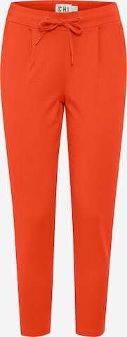 Slimfit Pantaloni con pieghe 'KATE' di ICHI in arancione: frontale